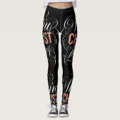 Merry CHRISTmas Religious Red Marquee Lights Leggings (Vorderseite)