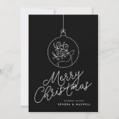 MERRY CHRISTMAS Rentierfische Schneeflocken (Vorderseite)