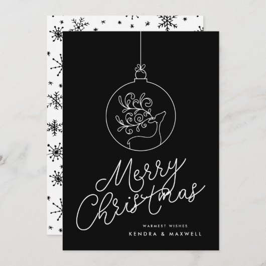 MERRY CHRISTMAS Rentierfische Schneeflocken (Vorne/Hinten)