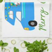 MERRY CHRISTMAS Retro Camper Motorhome RV Xmas Geschirrtuch (Gefaltet)