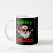Merry Christmas Retro Cool Santa Candy Cane Xmas M Kaffeetasse (Links)