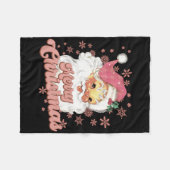 Merry Christmas Retro Tygraphy Santa Nk Hat T Shir Fleecedecke (Vorderseite (Horizontal))