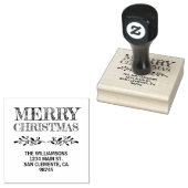 Merry Christmas Return Address Gummistempel (Stempel)