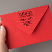 Merry Christmas Return Address Gummistempel