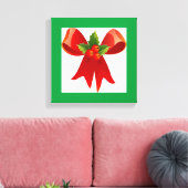"MERRY CHRISTMAS" RIBBON BOW LEINWANDDRUCK (Insitu (Wohnzimmer))