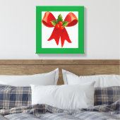 "MERRY CHRISTMAS" RIBBON BOW LEINWANDDRUCK (Insitu (Schlafzimmer))