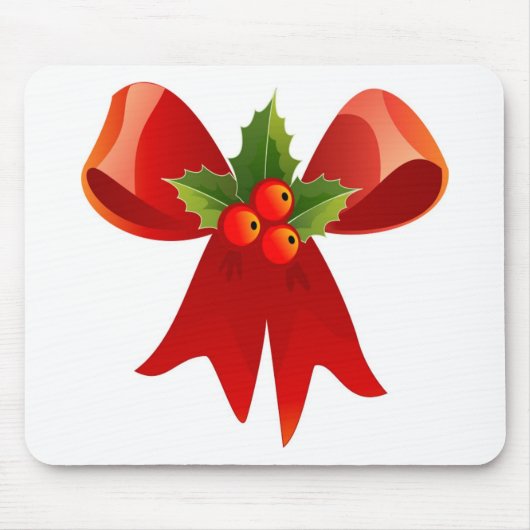 "MERRY CHRISTMAS" RIBBON BOW MOUSEPAD (Vorne)