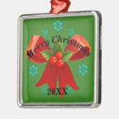 Merry Christmas Ribbon Geschenk Keepake (Platz) Ornament Aus Metall (Links)