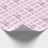 Merry Christmas Rose Gold Pink Snowflake Patterns Geschenkpapier (Ecke)