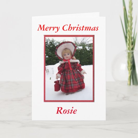 Merry Christmas Rosie Feiertagskarte (Vorderseite)