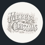 MERRY CHRISTMAS ROUND INDIVIDUELLE NAME STICKER<br><div class="desc">MERRY CHRISTMAS CLASSIC ROUND STICKER FÜR UMSCHLAG AUFKLEBER</div>