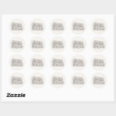 MERRY CHRISTMAS ROUND INDIVIDUELLE NAME STICKER (Blatt)