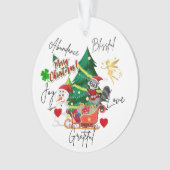 Merry Christmas Round Ornament | Love & Abundance (Vorderseite)