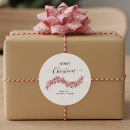 Merry Christmas Round Stickers