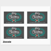 MERRY CHRISTMAS RÜCKSENDEADRESSE STICKERS (Blatt)