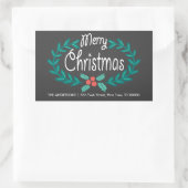 MERRY CHRISTMAS RÜCKSENDEADRESSE STICKERS (Tasche)