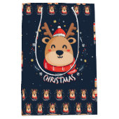 Merry Christmas Rudolph Mittlere Geschenktüte (Vorderseite)