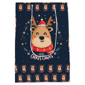 Merry Christmas Rudolph Mittlere Geschenktüte (Rückseite)