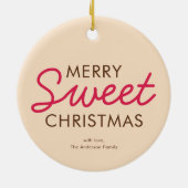 Merry Christmas Rudolph Reindeer Donut Keramik Ornament (Hinten)