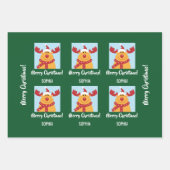 Merry Christmas Rudolph Reindeer Personalize Name Geschenkpapier Set (Vorderseite 2)