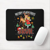 Merry Christmas Rudolph The Red Nose Reindeer Bruh Mousepad (Mit Mouse)
