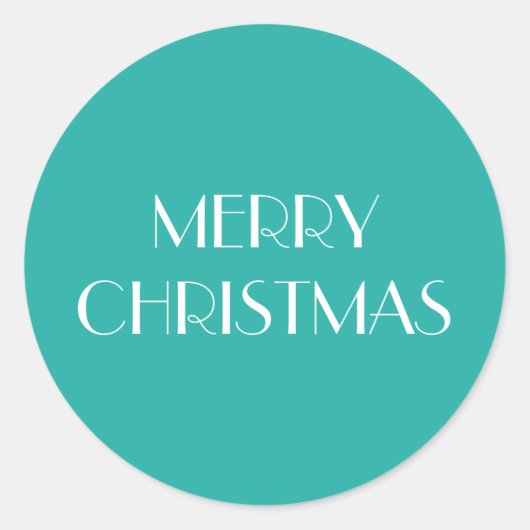MERRY CHRISTMAS! RUNDER AUFKLEBER (Vorderseite)