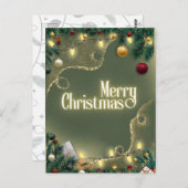 Merry Christmas Sage Postkarte (Vorne/Hinten)