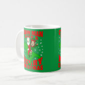 merry christmas santa biden kamala harris dinosaur kaffeetasse (Vorderseite Links)