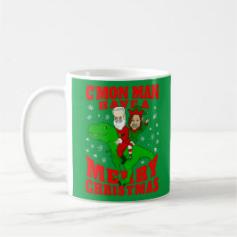 merry christmas santa biden kamala harris dinosaur kaffeetasse