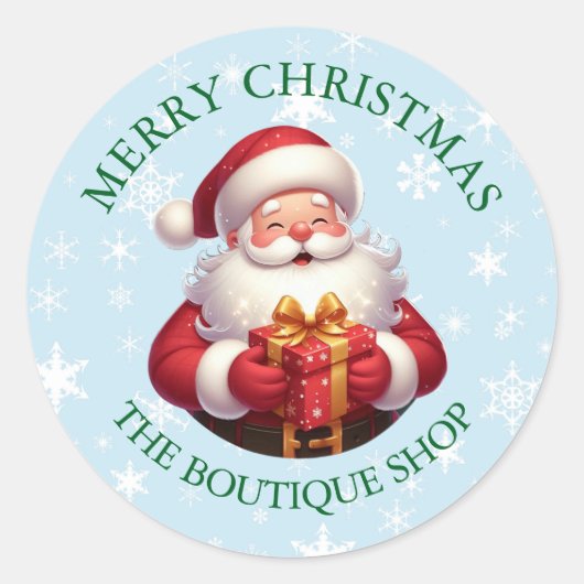 Merry Christmas Santa Business Sticker (Vorderseite)