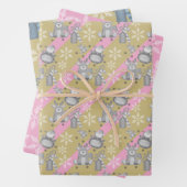 Merry Christmas Santa Candy Cane Reindeer Geschenkpapier Set (Beispiel)