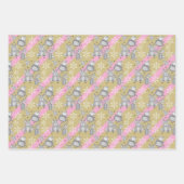 Merry Christmas Santa Candy Cane Reindeer Geschenkpapier Set (Vorderseite)