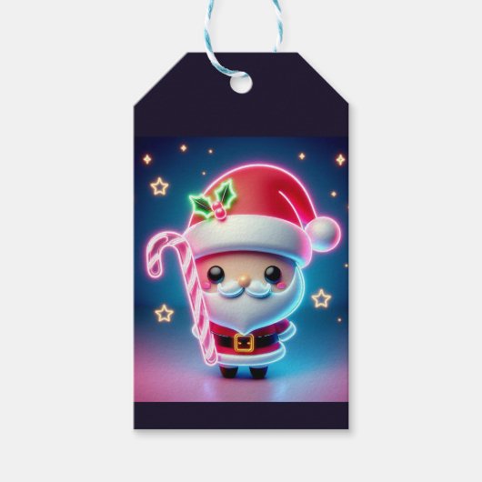 Merry Christmas Santa Candy Geschenkanhänger (Vorderseite)
