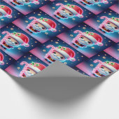 Merry Christmas Santa Candy Geschenkpapier (Ecke)