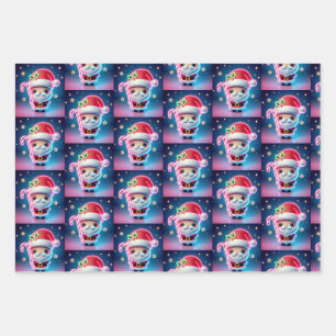 Merry Christmas Santa Candy Geschenkpapier Set
