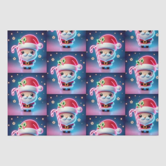 Merry Christmas Santa Candy Seidenpapier (Vorderseite)