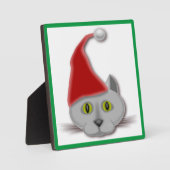 "MERRY CHRISTMAS" SANTA CAT FOTOPLATTE (Vorderseite)