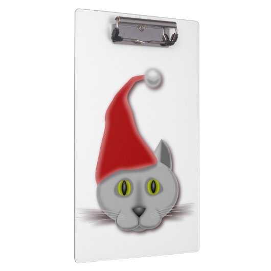 "MERRY CHRISTMAS" SANTA CAT KLEMMBRETT (Rechts)