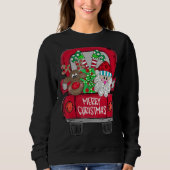 Merry Christmas  Santa Claus And Reindeer With Tru Sweatshirt (Vorderseite)