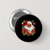 Merry Christmas Santa Claus Black Afro African Ame Button (Vorne & Hinten)