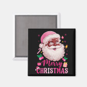 Merry Christmas Santa Claus Black Afro African Ame Magnet (Vorderseite/Rückseite)
