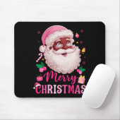 Merry Christmas Santa Claus Black Afro African Ame Mousepad (Mit Mouse)