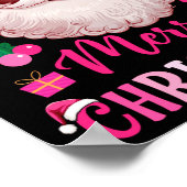 Merry Christmas Santa Claus Black Afro African Ame Poster (Ecke)