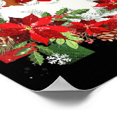 Merry Christmas Santa Claus Black Afro African Ame Poster (Ecke)