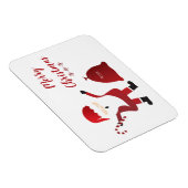 Merry Christmas Santa Claus Candy Cane Magnet (Rechte Seite)