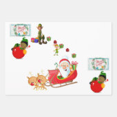 Merry Christmas Santa Claus Elf Geschenkpapier Set (Vorderseite 2)