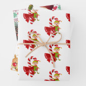 Merry Christmas Santa Claus Elf Geschenkpapier Set (Beispiel)