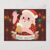 Merry Christmas Santa Claus Feiertagspostkarte (Vorderseite)