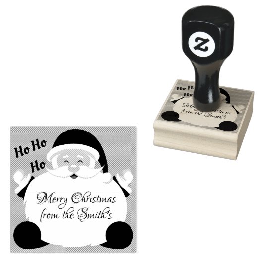 Merry Christmas Santa Claus HO HO HO HO Gummistempel (Stempel)
