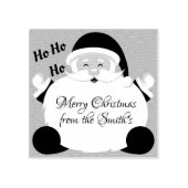 Merry Christmas Santa Claus HO HO HO HO Gummistempel (Prägung)